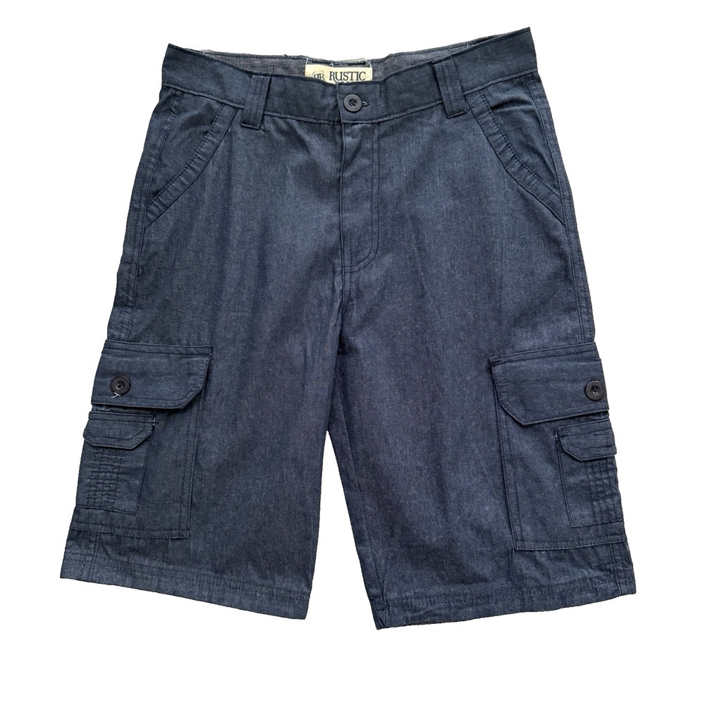Rustic Blue Shorts‎ Boys 16 Preppy Academia Casual Blue Cotton School Travel